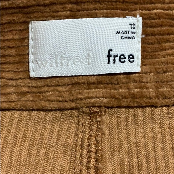 Wilfred Free aritzia brown camel cord zip skirt - Picture 4 of 4